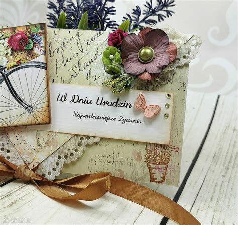 Kartka Urodzinowa K52 Frapujące Scrapbooking ღ art Madam pl