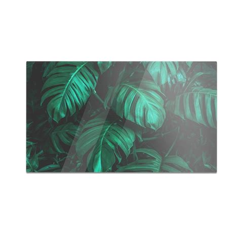 Szklana Deska Do Krojenia Homeprint Zielone Li Cie Monstera X Cm