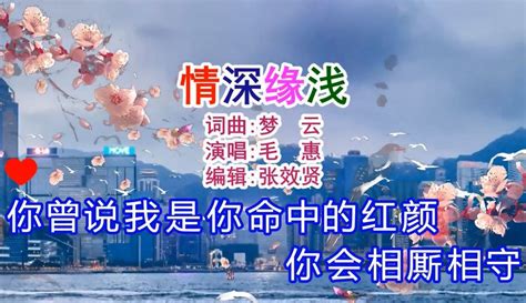 【张效贤爱音乐】毛惠演唱的《情深缘浅》旋律优美，深情好听 2万粉丝1万作品热议中音乐视频 免费在线观看 爱奇艺