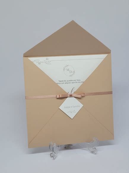 Convite Casamento Rose Nude Elo7 Produtos Especiais