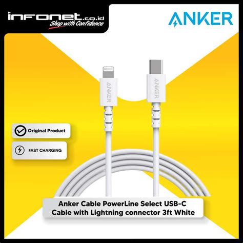 Jual Anker Cable PowerLine Select USB C Cable With Lightning Connector