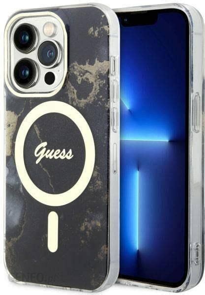 Guess Oryginalne Etui Iphone Pro Hardcase Golden Marble Collection