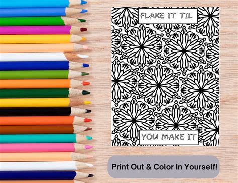 Snowflake Puns Coloring Page Bundle - Etsy