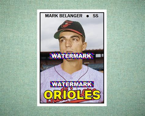 Mark Belanger Baltimore Orioles Custom Baseball Card Etsy