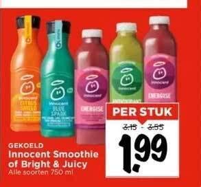 Innocent Smoothie Of Bright Juicy Aanbieding Bij Vomar