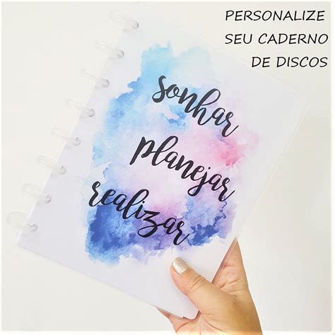 Caderno De Disco Folhas Brancas Customize Seu Octo Tam P A