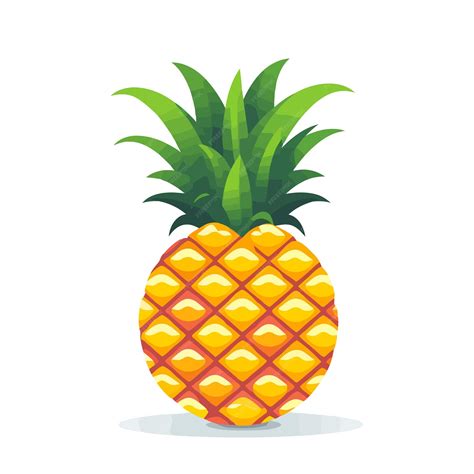 Premium Vector Pineapple Icon Cute Image Of An Isolated Pineapple Vector Illustration Generated Ai