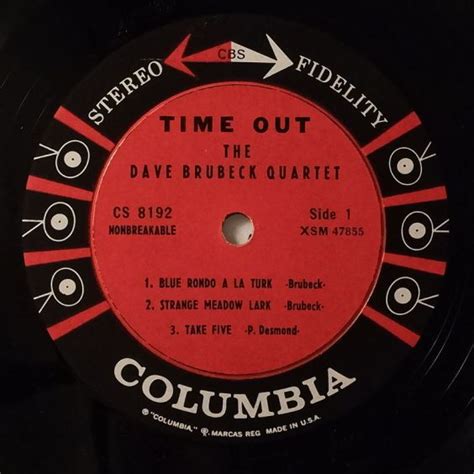 The Dave Brubeck Quartet Time Out Columbia Lp