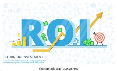 Roi Concept Design Elements Return On Stock Vector Royalty Free