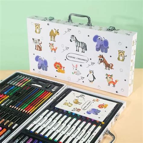 Malette dessin Enfant 104 pièces FREOSEN Coloriage Marqueur Crayon