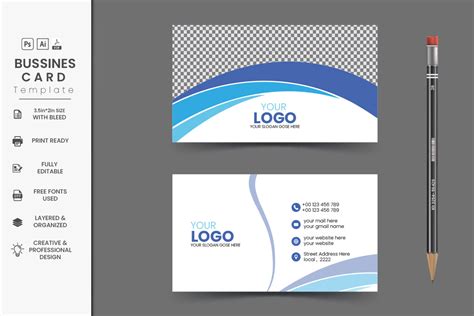 Modern Business Card Design Template Graphic By Designskit Creative