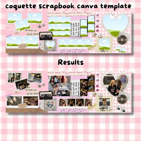 Coquette Scrapbook In 2024 Scrapbook Templates Canvas Learning