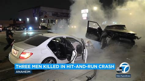 3 Men Killed 2 Women Hospitalized In Fiery Hit And Run Crash In Anaheim Authorities Say Abc7