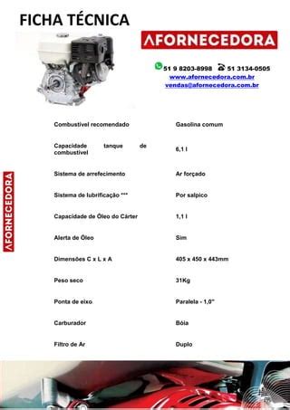 Motor Honda Gx Ficha T Cnica Pdf