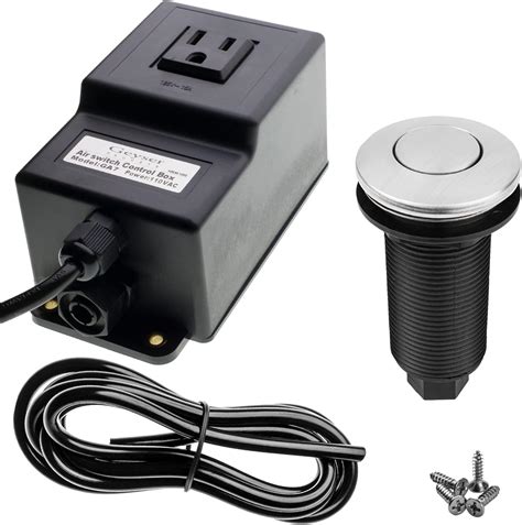 Garbage Disposal Sinktop Air Switch Push Button In Satin Nickel For