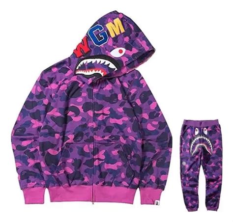 A Sudadera Con Capucha Cremallera Shark Ape Bape Pantalones Meses