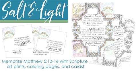 Salt and Light Printable for Scripture Memorization