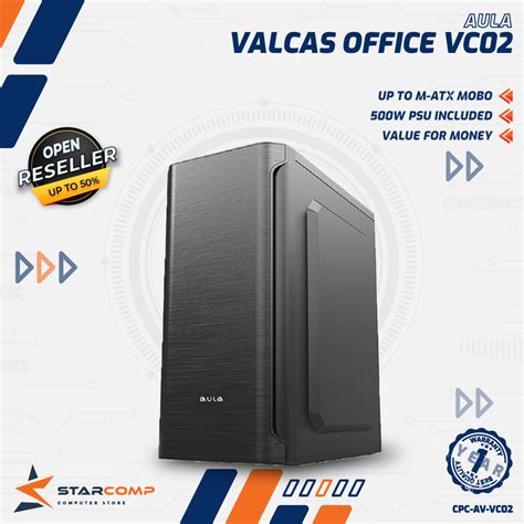 Jual Aula Valcas Vc M Atx Include Psu W Fan Cm Casing Office