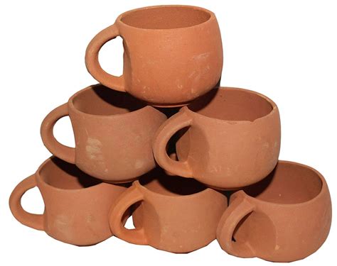 Buy Terracotta Real Mitti Unglazed Clay Mud Tea Cup Set Of Using