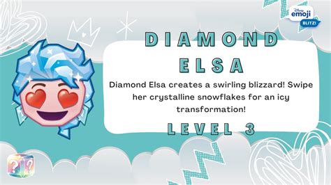 Disney Emoji Blitz Diamond Elsa Level 3 Frozen Crystal Emoji