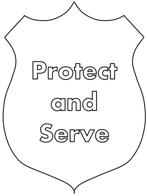 Police Badge Coloring Page And Coloring Book 6000 Coloring Pages