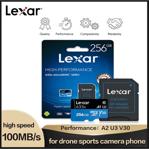 LEXAR 32GB 64GB 128GB MicroSD High Performance 633x Memory Card Class