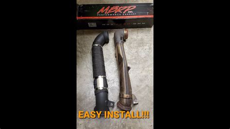 Mbrp Down Pipe Install Duramax Youtube