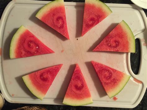 We Cut Open A Watermelon And Found The Yin And Yang Swirls In The