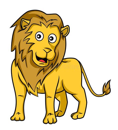 The Lion Leo Cartoon Design Illustration Stock Vector - Illustration of ...