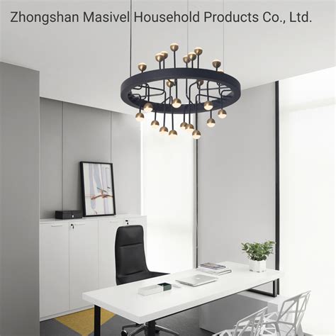 Masivel Lighting Metal Material Round Pendant Lighting For Living Room