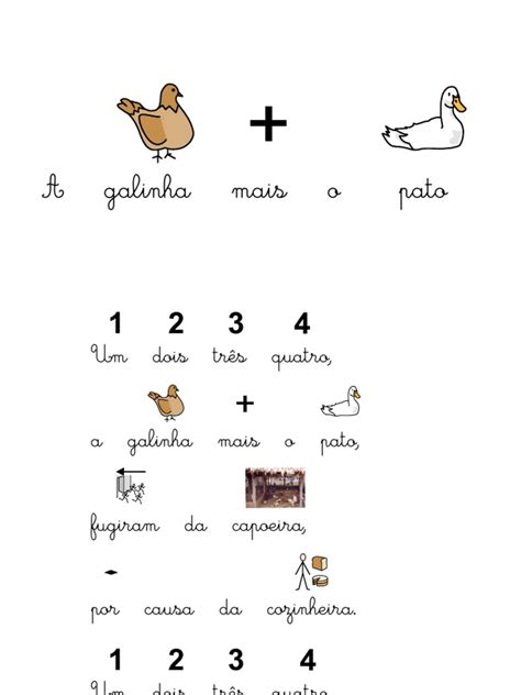 O Que Rima Com Pato - Rimas Infantis: Pato e Galinha | PDF