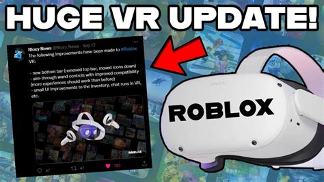 Huge Roblox Vr Updates Roblox Coming To Quest Youtube