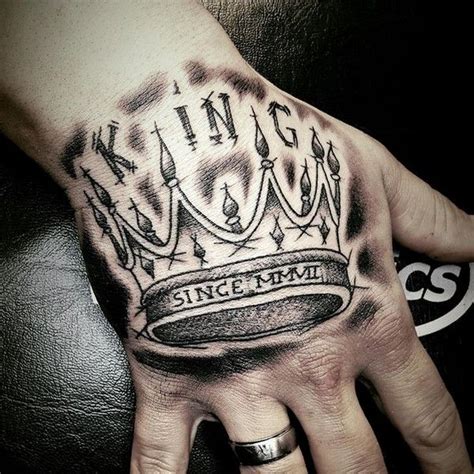 75 Symbolic Crown Tattoo Designs NiceStyles Crown Hand Tattoo