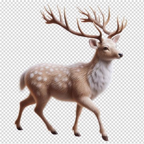 Premium Psd A Deer With Antlers Is Shown On A White Background