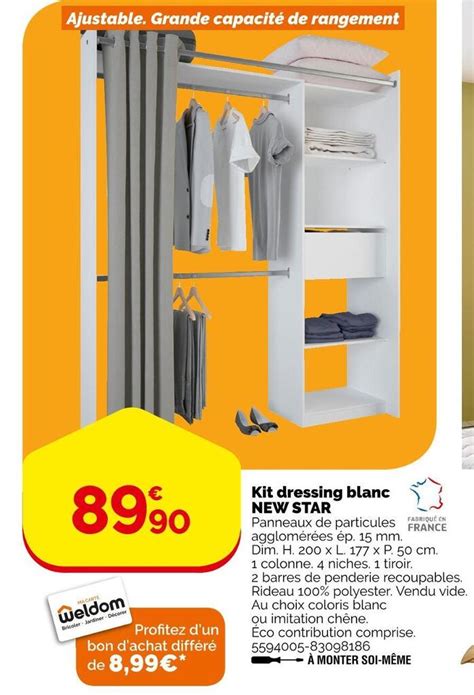 Promo Kit Dressing Blanc New Star Chez Weldom