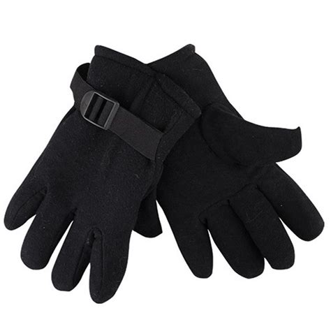 36 Units of Mens Black Fleece Winter Gloves - Fleece Gloves - at ...