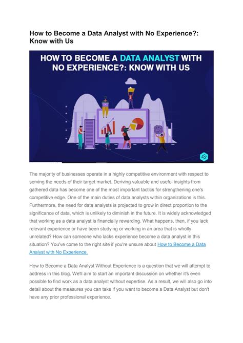 How To Become A Data Analyst With No Experience Syntax Technologies