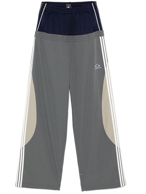 Balenciaga Cut Out Track Pants Grey FARFETCH