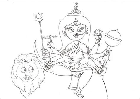 Navratri and Dussehra festival coloring pages | Coloring pages ...