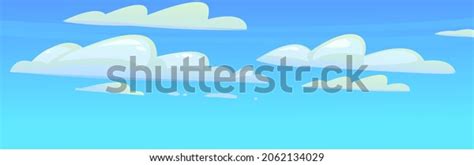 Sky Clouds Blue Illustration Cartoon Style Stock Vector (Royalty Free ...