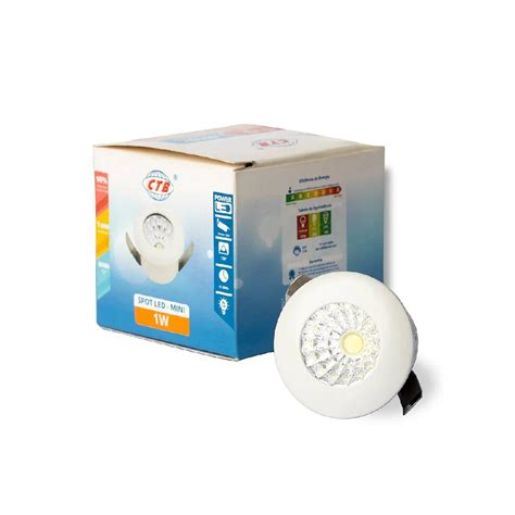 Spot LED Embutir Mini 1W Branco Redondo 3000K CTB Shopee Brasil