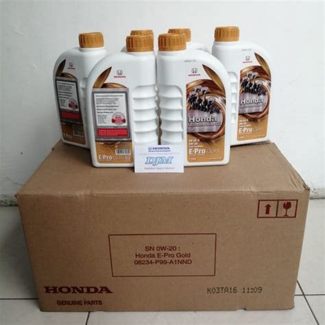 Jual Oli Mesin Honda E Pro Gold 0w 20 Jazz City Freed Brio Mobilio BRV