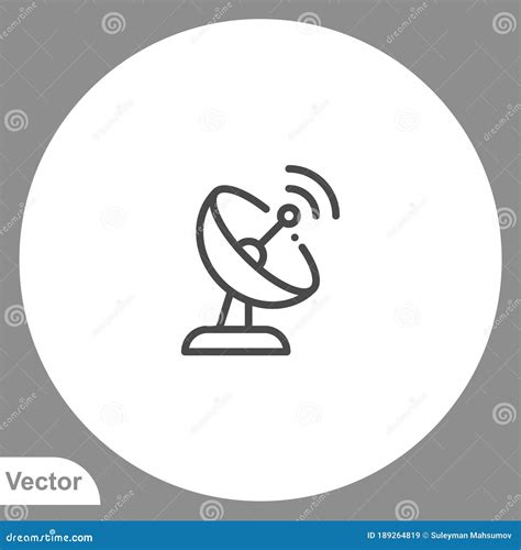 Símbolo De Símbolo Del Icono Del Vector De La Antena Parabólica