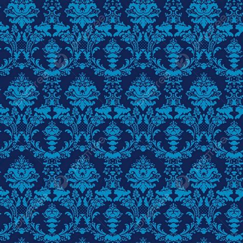 Elegante Fondo Blue Seamless Damask PNG Dibujos Antecedentes Damasco