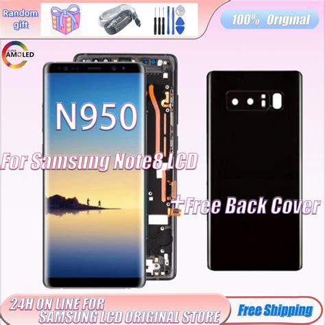 Tela Lcd Super Amoled Original Para Samsung Galaxy Note 8 Sm N950 N9500 N950f N950u Substitui