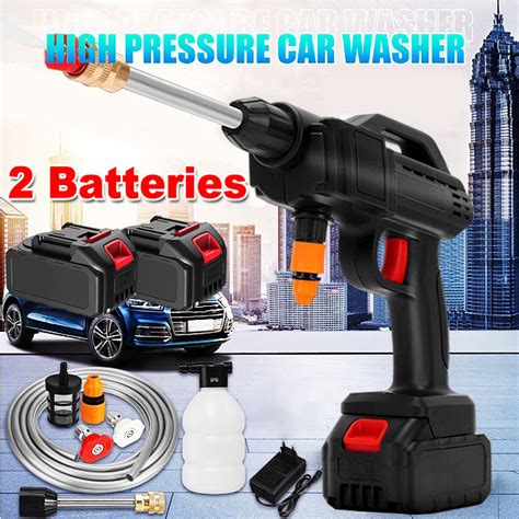 Wireless Car Washer 998vf Lithium Battery Portable High Pressure Washer 45000pa Cleaning Water