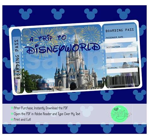 Free Printable Disney Tickets Pdf