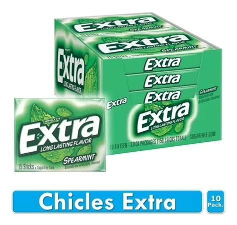 Chicle Goma De Mascar Sin Azúcar Extra X10 Pack