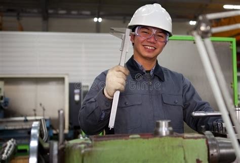 Asian Technician At Tool Workshop Stock Image Image Of Labour Iron