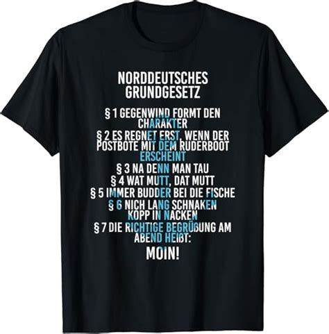 Norddeutsches Grundgesetz Anker Norden Damen Nordsee T Shirt Amazon